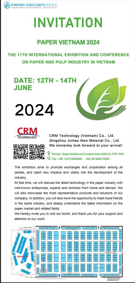 บล็อกบริษัทล่าสุดเกี่ยวกับ ยินดีต้อนรับสู่งานนิทรรศการและการประชุมนานาชาติ ครั้งที่ 11 เรื่องอุตสาหกรรมกระดาษและผลิตผงในเวียดนาม